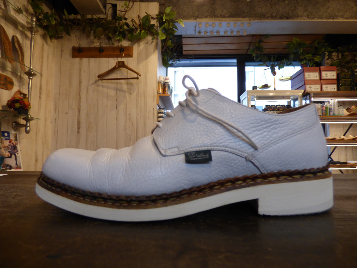 Paraboot（パラブーツ）白の靴をクリーニング＆染め直しでメンテナンス